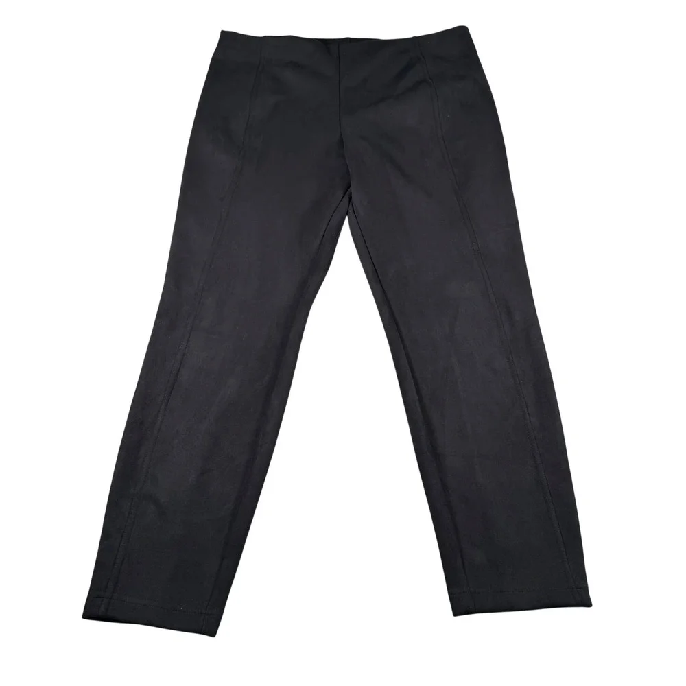 T Tahari Faux Leather Leggings Women XL (FITS 35x27) Black High Rise‎ NEW